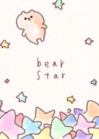 Bear star colorful.