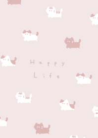 Long Cat pattern NL/pink white