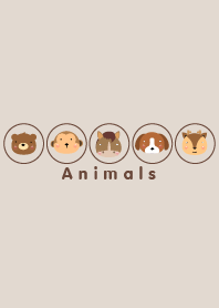 Simple Cute Brown Animals theme