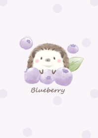 Hedgehog and Blueberry -purple- dot