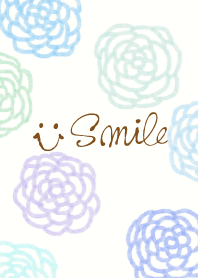 Blue watercolor flower patterns-smile20-