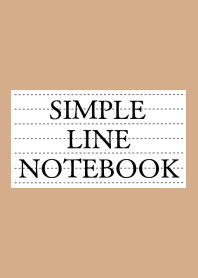 SIMPLE LINE NOTEBOOK-CAFEMOCHA COLOR