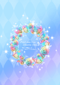 Wish come true,Rainbow Rose Wreath