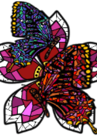 Adult coloring book style, flower Ver.