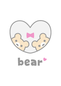 Bear Ribbon - White
