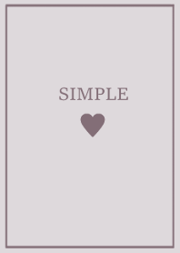 SIMPLE HEART =dustybeige purple=