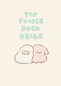 simple toy poodle duck beige