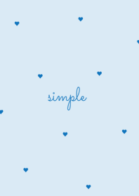 大人のハート柄 | 水色と青