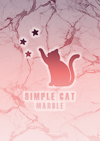 simple Cat Star Marble Gradient red