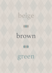 beige brown green