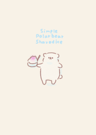Simple polar bear shaved ice beige