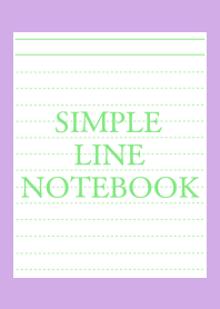 SIMPLE GREEN LINE NOTEBOOKj-PURPLE
