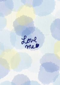 Watercolor polka-dotted LOVE ME9