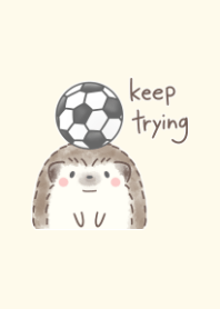 Hedgehog and Soccer -yellow-