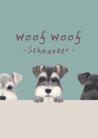 Woof Woof - Schnauzer - BLUE GREEN