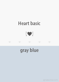 Heart basic グレー ブルー