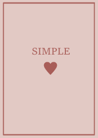 SIMPLE HEART =pinkbeige red=