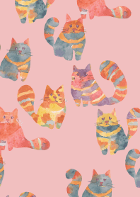 Precocious Cats2 on light pink