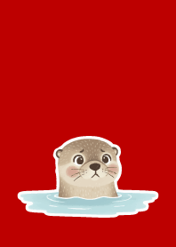 Otter03 red & beige