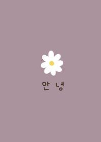 Dull purple and daisy. Korean.
