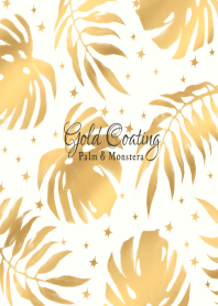 Gold Coating -Palm & Monstera-