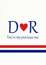 D&R Initial -Red & Blue-