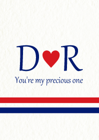 D&R イニシャル -Red & Blue-