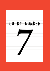 LUCKY NUMBER 7 NOTEBOOKj-RED