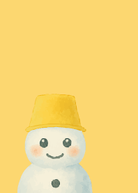 Expressive snowman3 on light yellow