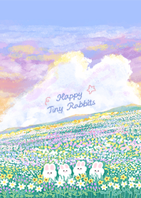 Happy tiny rabbits