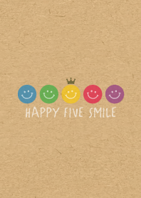HAPPY CROWN SMILE -5color KRAFT- 5