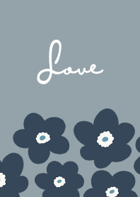 in bloom, flower na - dusty blue