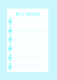LIGHT BLUE COLOR MUSICAL NOTESj