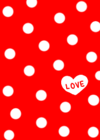 Polka dots red and white