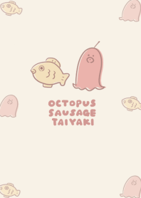 simple octopus sausage Taiyaki beige.