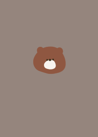 Greige and a bear. A subtle accent.