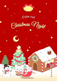 Cute cat : Christmas night :) (Red)