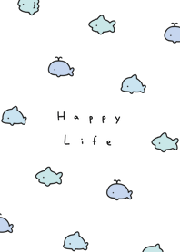 สัตว์ทะเล /white & blue