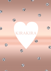 キラキラ×ピンクゴールドとハート