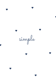 heart & pattern. white navy.