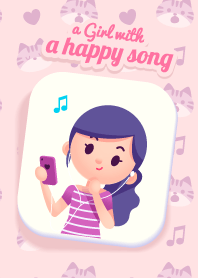 A girl with a happy song