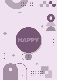 Happy Geometric Prim Purple