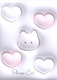 purple ふんわりなネコとハート12_1
