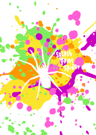 Splash paint Spider Poisonous-White