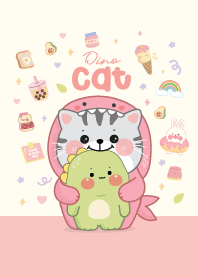 Say hi! Cat cute & dino love ver.pink