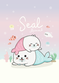 Seal Mermaid Pastel.