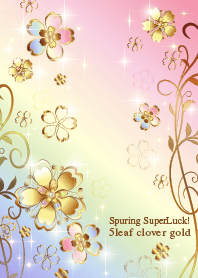 Spring super luck! 5leaf gold clover