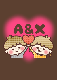 Initial theme for a sweet couple. A / X