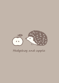 Hedgehog and apple *mocha beige*