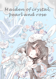 みるくちゃん 水晶とパールと薔薇デザイン